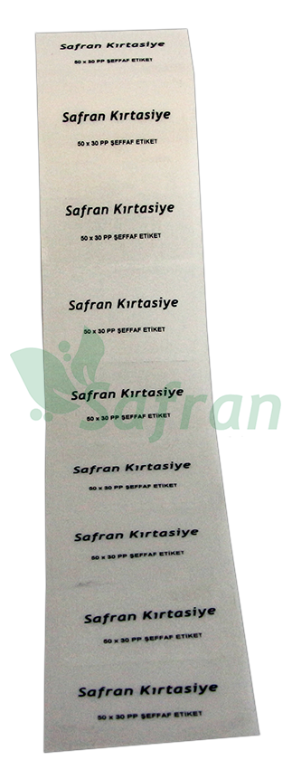 50X30  PVC ŞEFFAF ETİKET ( 1000'li )